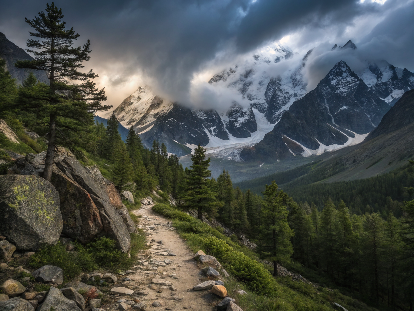 Перевал Кара-Тюрек в облаках